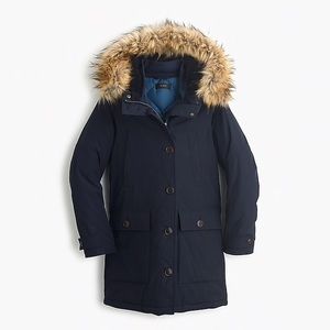J Crew Nordic Down Parka in Navy